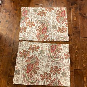 POTTERY BARN CHARLIE PAISLEY SHAMS. Set of 2, STANDARD size.